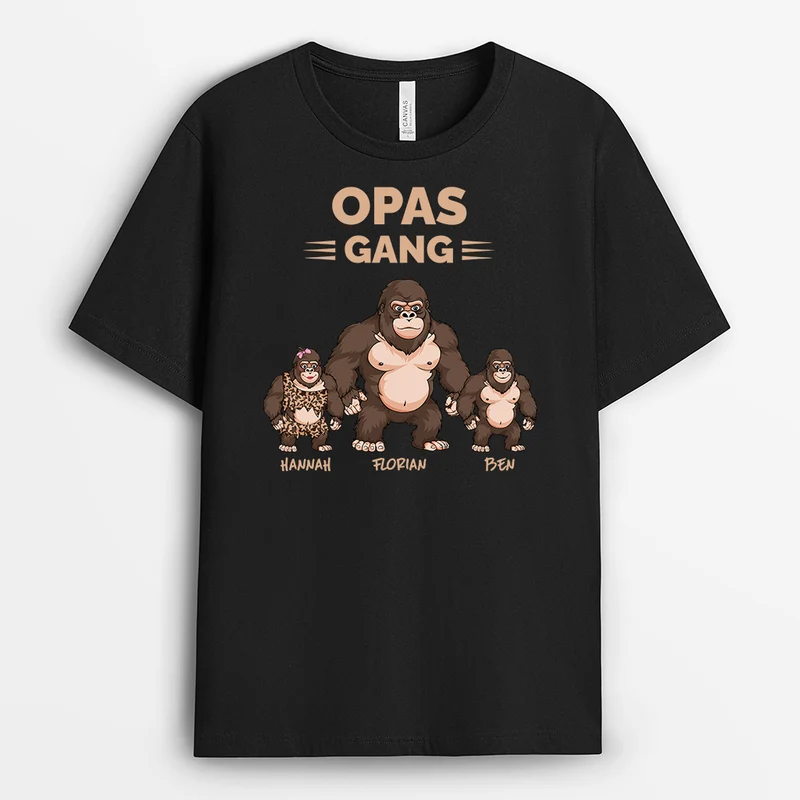Opas Gang King Kong - Personalisiertes Geschenk | Opa-T-Shirts