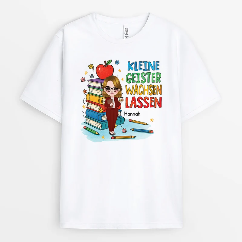Kleine Geister Wachsen Lassen - Personalisierte Geschenke Lehrerin & Lehrer | T Shirt
