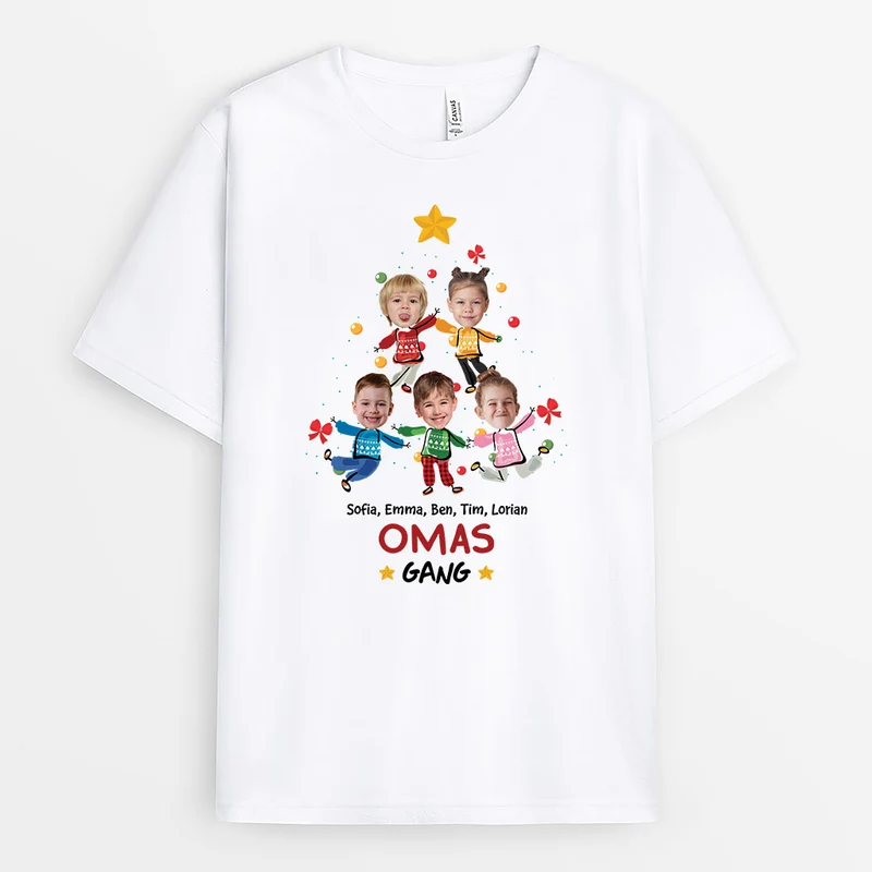 Omas Bande Und Weihnachtsbaum - Personalisiertes Geschenk | T-Shirt für Omas