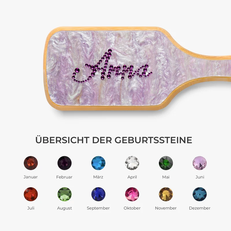 Name - Personalisiertes Geschenk | Haarbürste Mit Strass