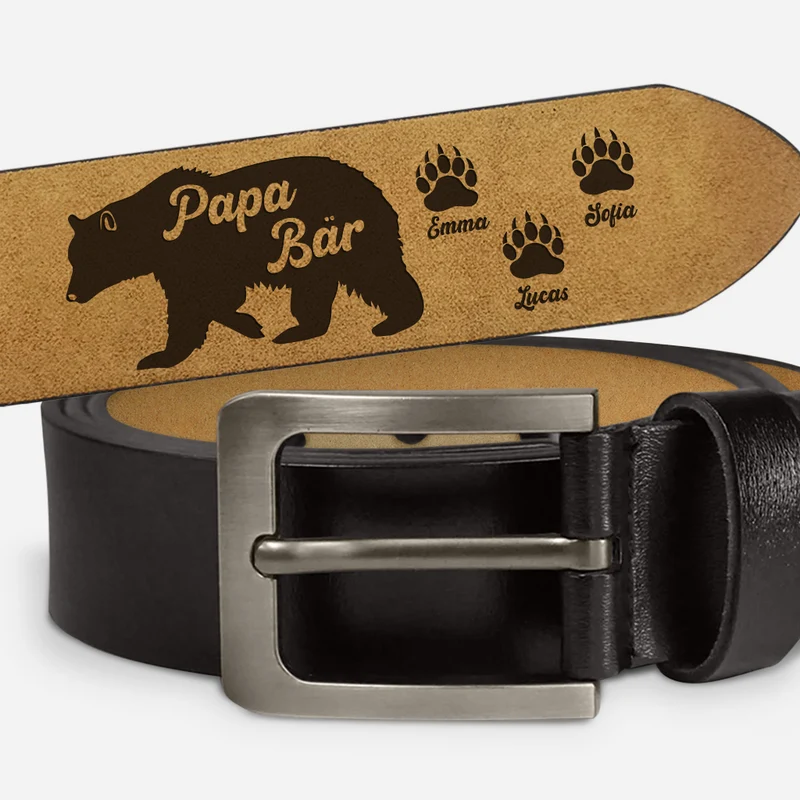 Papa/Opa Bär - Personalisiertes Geschenk | Gürtel