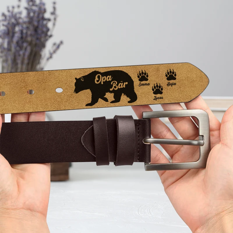 Papa/Opa Bär - Personalisiertes Geschenk | Gürtel