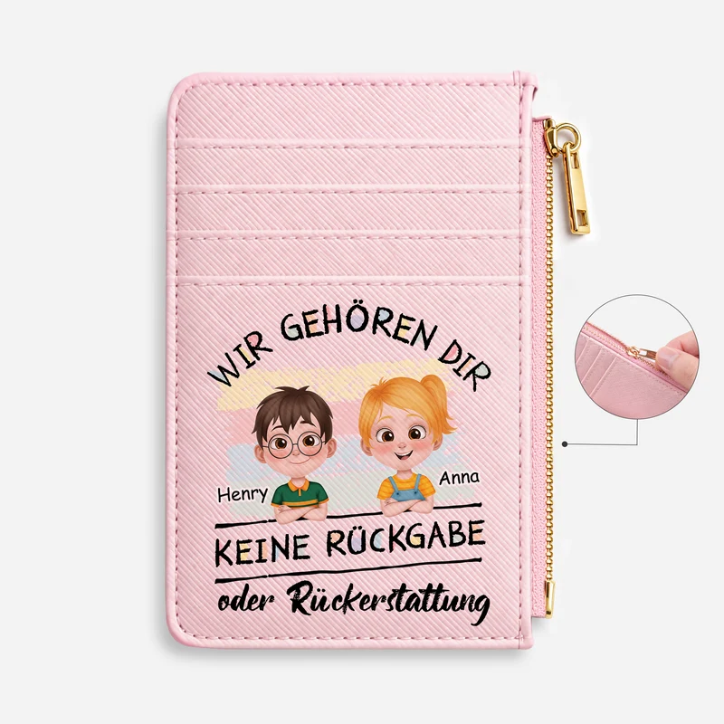 Umtausch Ausgeschlossen - Personalisiertes Geschenk | Kartenetui Mama Papa