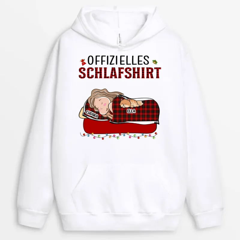 Offizielles Schlafshirt - Personalisierte Geschenke | Hoodie für Katzenliebhaber