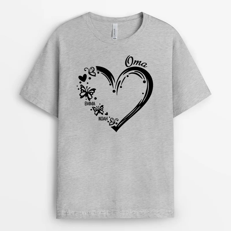 Mama Kinder Und Das Herz - Personalisiertes Geschenk | T-shirt für Mamas