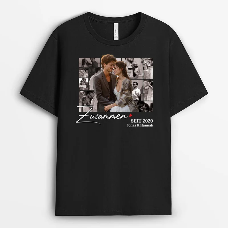 Zusammen Seit - Personalisiertes Geschenk | T-Shirt mit Fotos für Paare