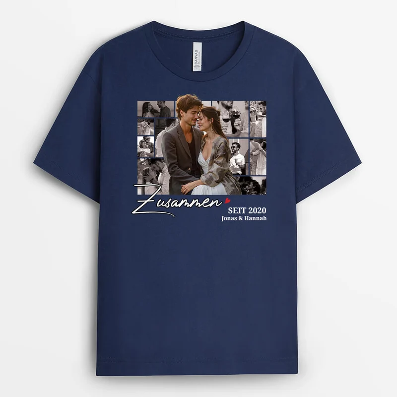 Zusammen Seit - Personalisiertes Geschenk | T-Shirt mit Fotos für Paare