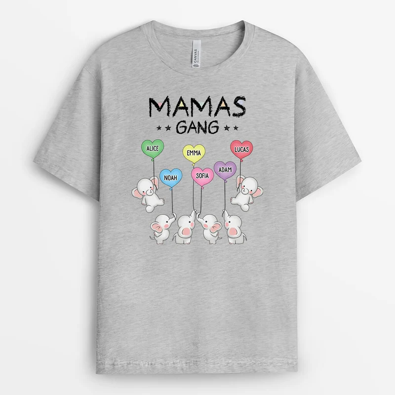 Omas/Mamas Bande Elefanten - Personalisiertes Geschenk | T-Shirt für Damen