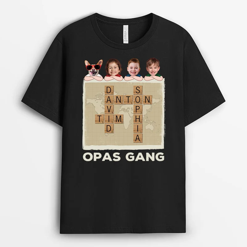 Dieser Opa/Papa Gehört Zu Puzzle - Personalisiertes Geschenk | T-Shirt mit Gesicht für Männer