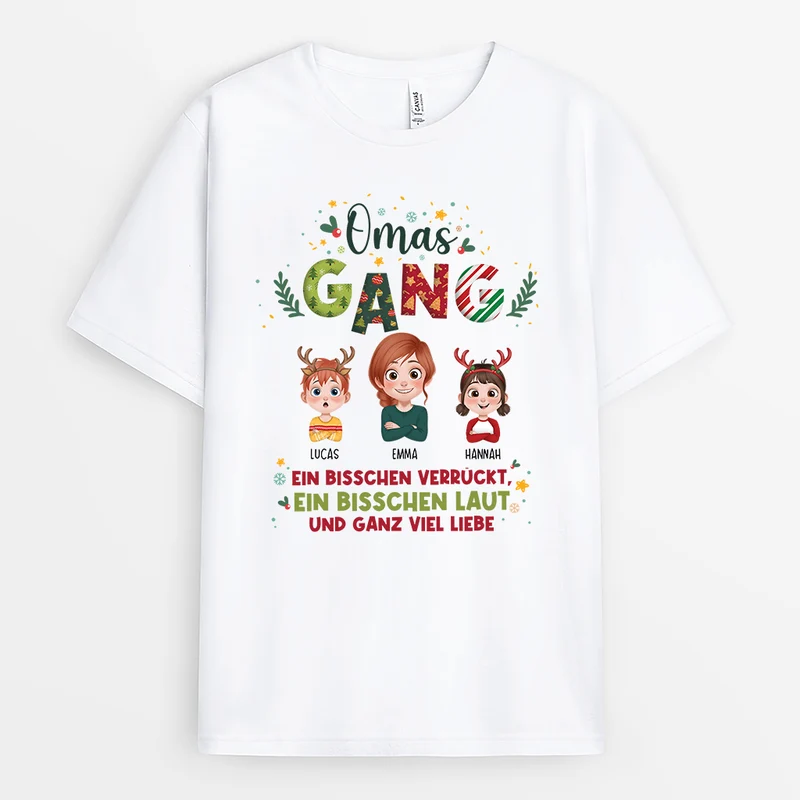 Weihnachts Crew Etwas Verrückt Etwas Laut Und Ganz Viel Liebe - Personalisierte Geschenke Oma Und Opa | T Shirt