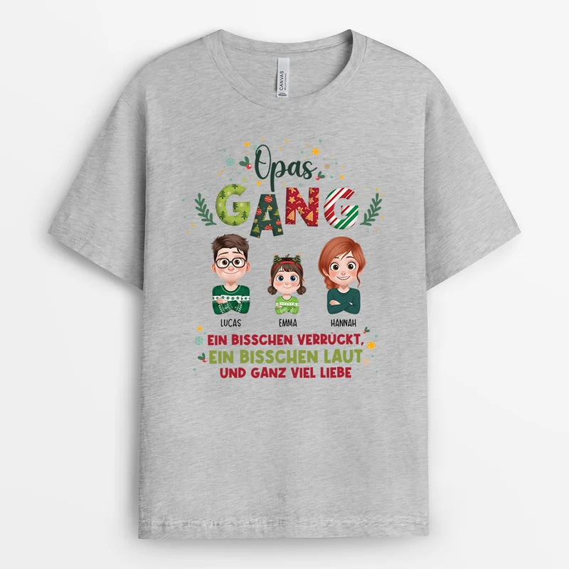 Weihnachts Crew Etwas Verrückt Etwas Laut Und Ganz Viel Liebe - Personalisierte Geschenke Oma Und Opa | T Shirt