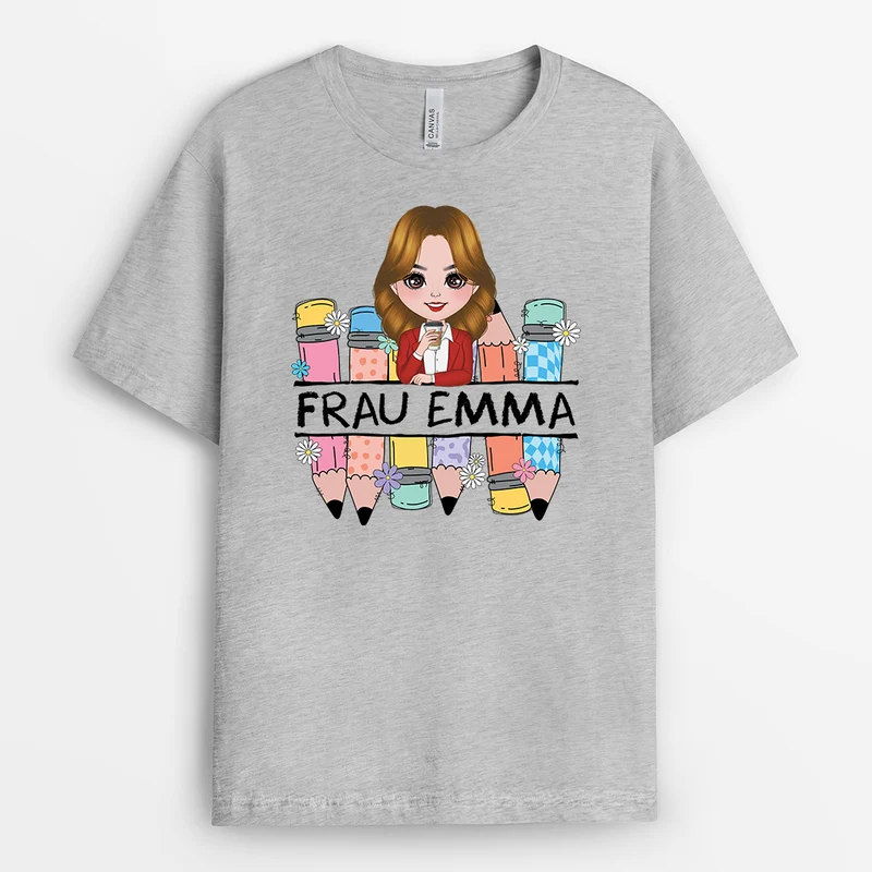 Lehrerin Mit Gesicht - Personalisiertes Geschenk | Lehrerin T Shirt