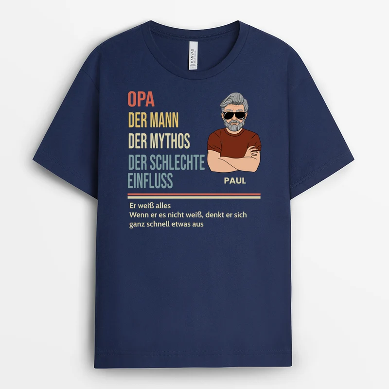 Papa Weiß Alles - Personalisiertes Geschenk | T Shirt Papa