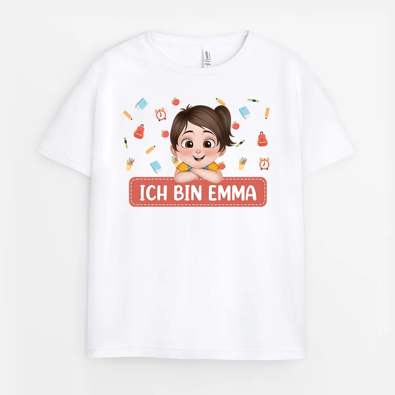 Ich Bin ... Schulmaterialien - Personalisiertes Geschenk | T Shirts Kinder