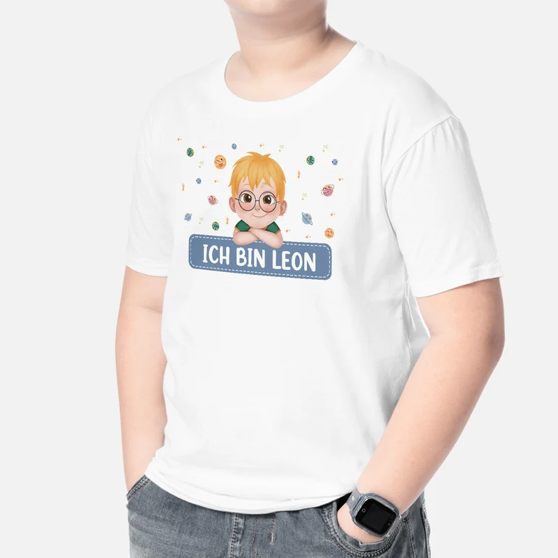 Ich Bin ... Schulmaterialien - Personalisiertes Geschenk | T Shirts Kinder