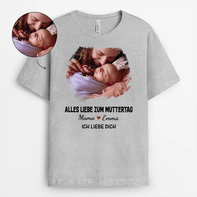 Schönen Vatertag - Personalisiertes Geschenk | Weißes T Shirt Papa mit Foto