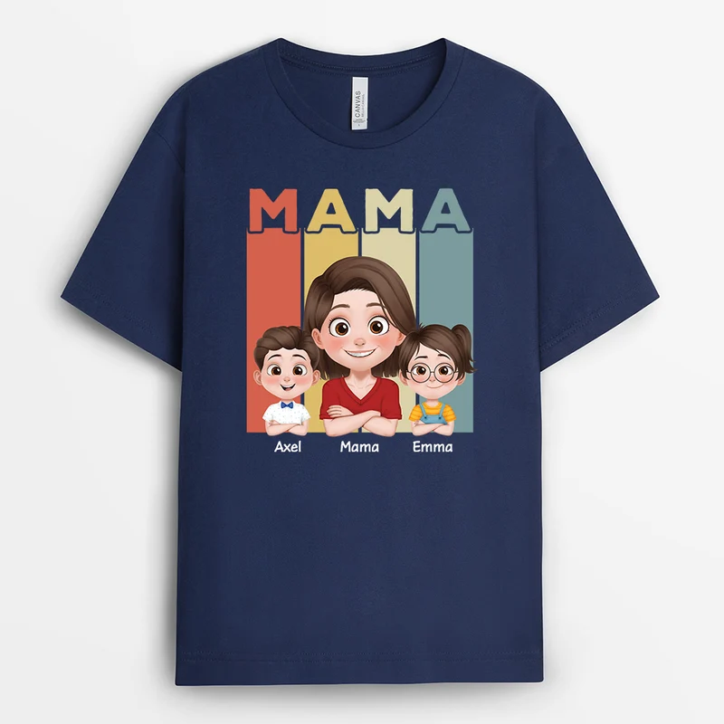 Papa Vintage Cartoon - Personalisiertes Geschenk | T Shirt Papa