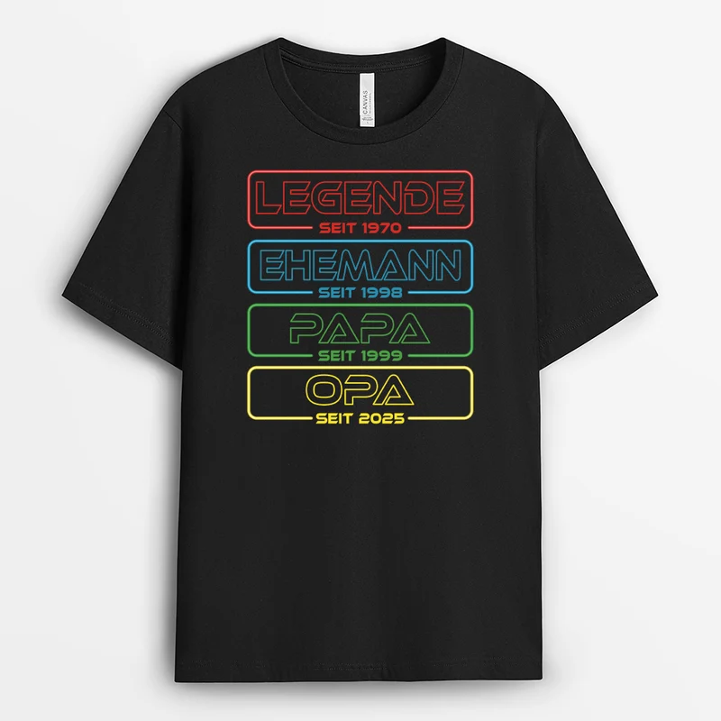 Legende Ehemann Papa Opa Seit - Personalisiertes Geschenk | T-Shirts Für Opa