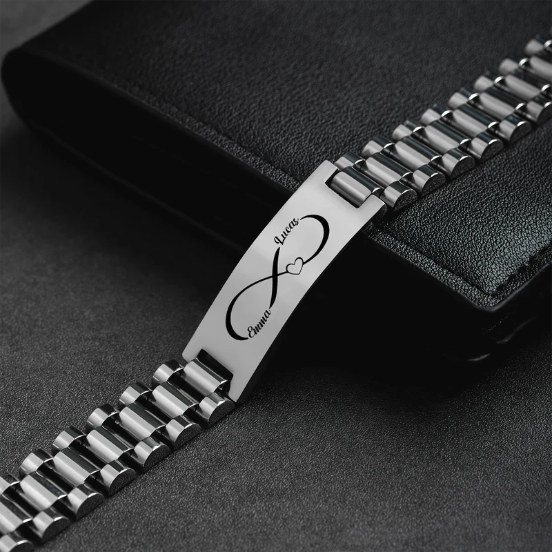Unendlichkeitszeichen Uhrenband - Personalisierte Paar Geschenke | Armbänder