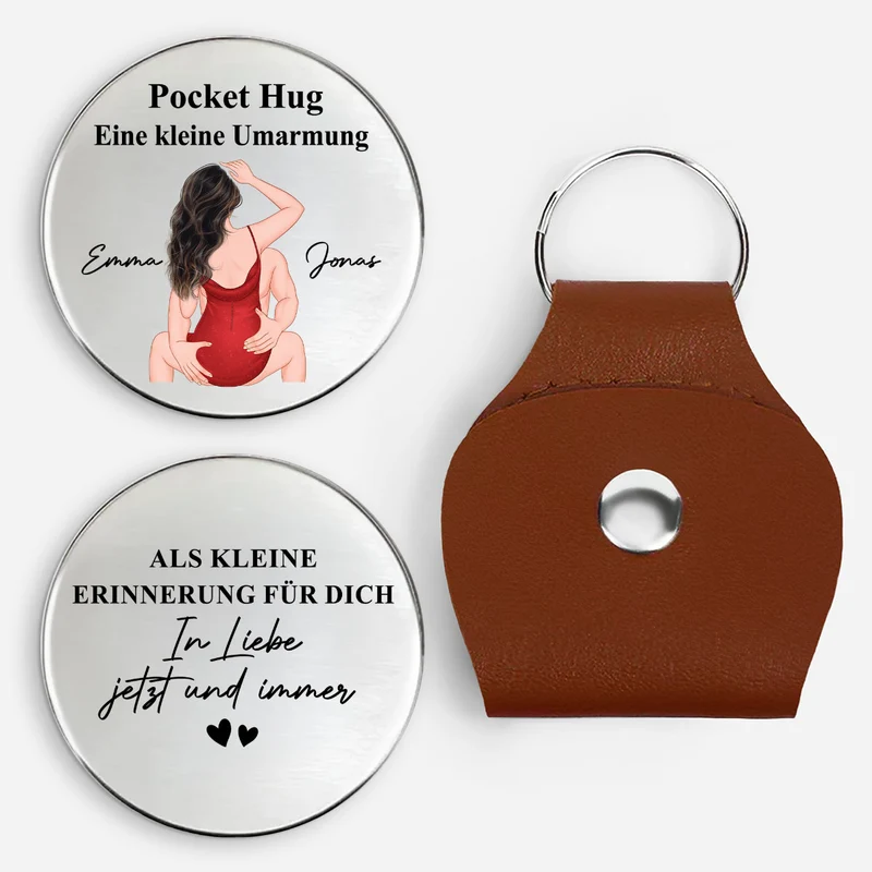 Ich Liebe Dich Mehr Als Alles Andere - Personalisierte Paar Geschenke | Pocket Hug Schlüsselanhänger