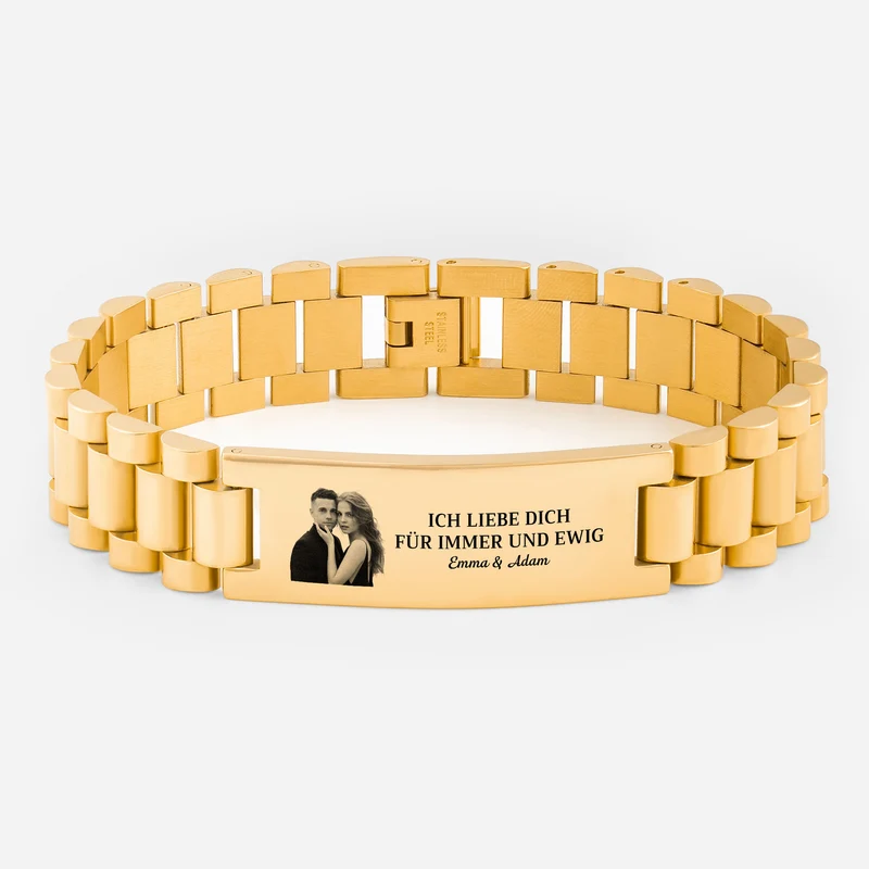 Ich Liebe Dich Für Immer Und Ewig Uhrenband - Personalisierte Paar Geschenke | Armband Mit Foto