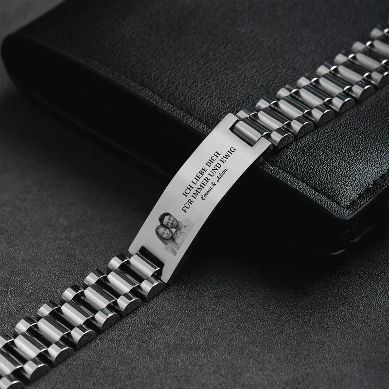 Ich Liebe Dich Für Immer Und Ewig Uhrenband - Personalisierte Paar Geschenke | Armband Mit Foto