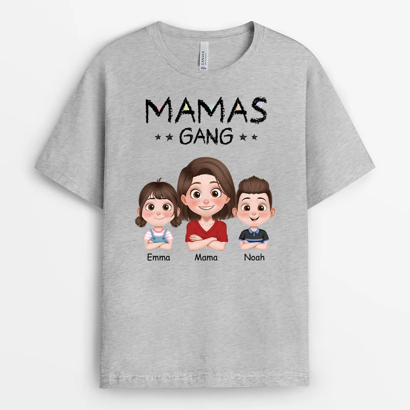 Papas Gang Cartoon Buntstifte - Personalisiertes Geschenk | Papa T Shirt