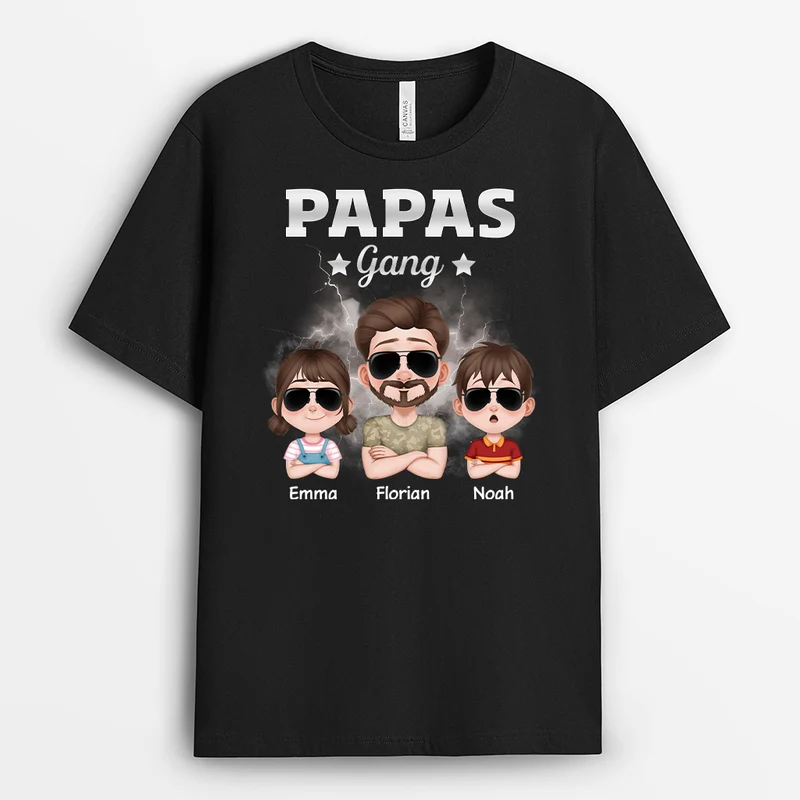 Opas/Papas Gang Tarnmuster Blitze - Personalisiertes Geschenk | T shirts Herren