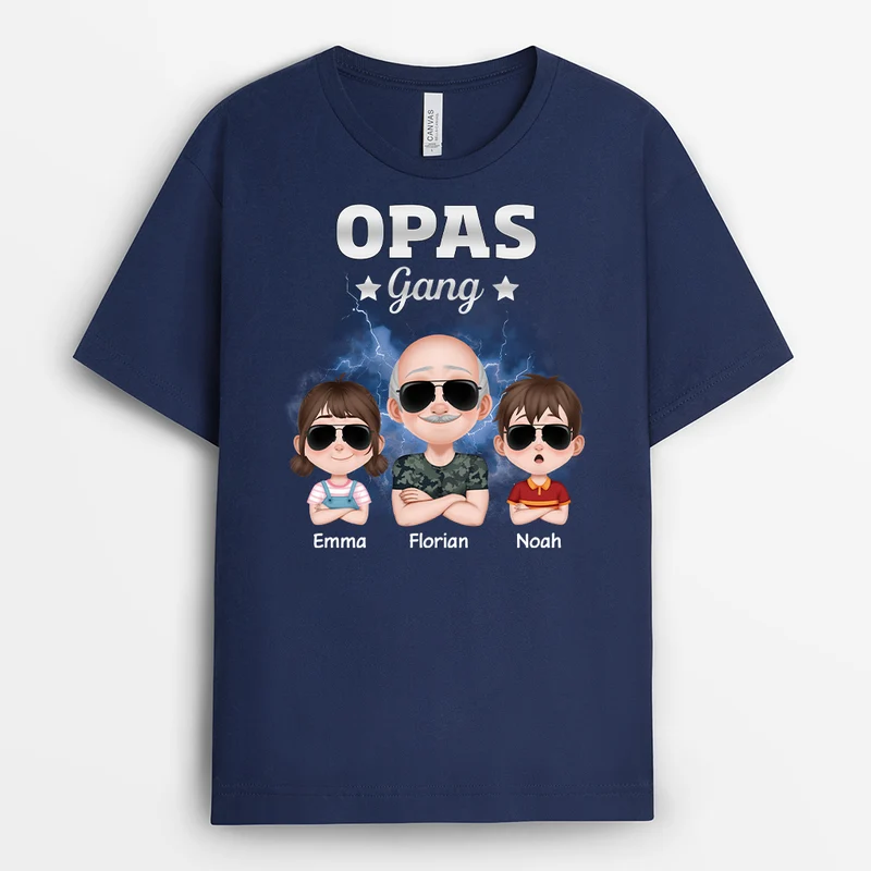 Opas/Papas Gang Tarnmuster Blitze - Personalisiertes Geschenk | T shirts Herren