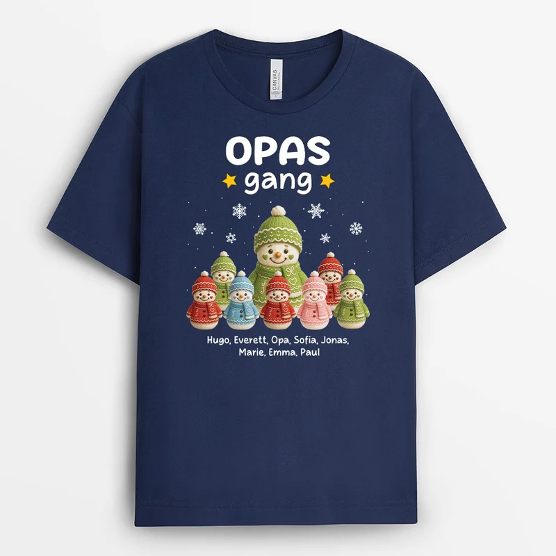 Omas Gang Schneemann - Personalisierte Weihnachtsgeschenke | Opa/Oma T Shirt