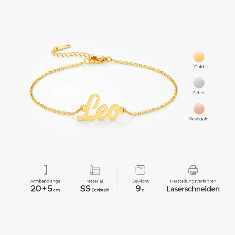 Name - Personalisiertes Geschenk | Armband Damen & Mann