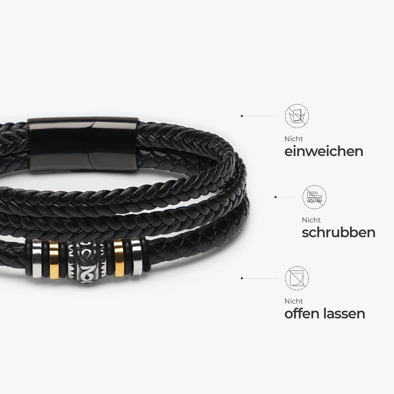 Ich Lieb Dich Für Immer - Personalisiertes Geschenk | Opa/Papa Armband