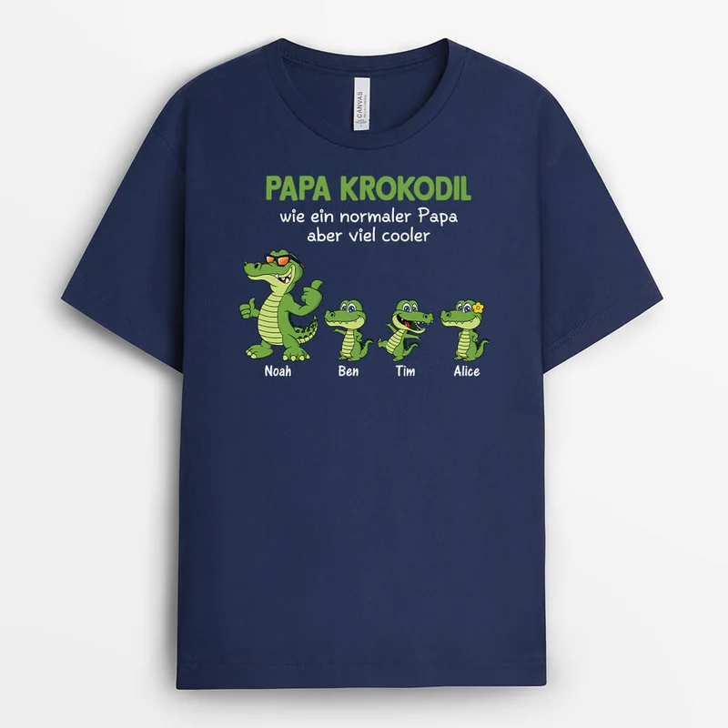 Opa/Papa Alligator - Personalisiertes Geschenk | T-Shirt für Männer