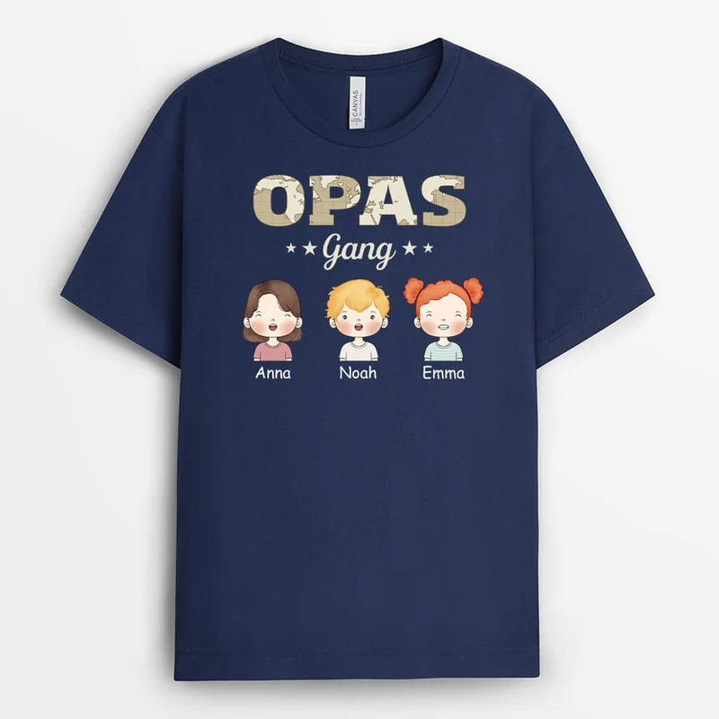 Opas/Papas Bande Mit Kartenmotiv - Personalisiertes Geschenk | T-Shirt für Männer