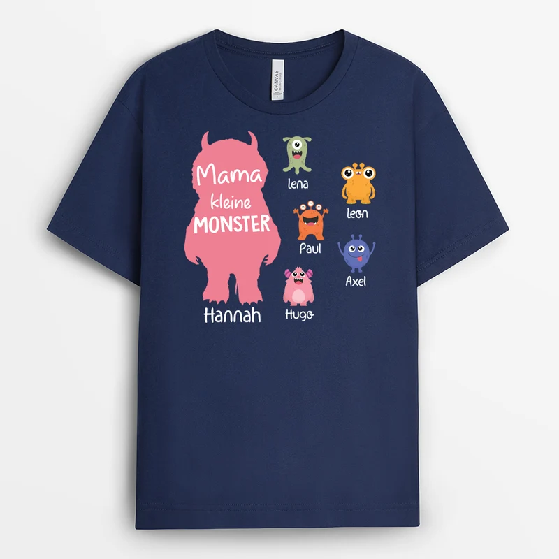 Papa/Opa Von Kleinen Monstern - Personalisiertes Geschenk | T-shirt für Opas/Papas