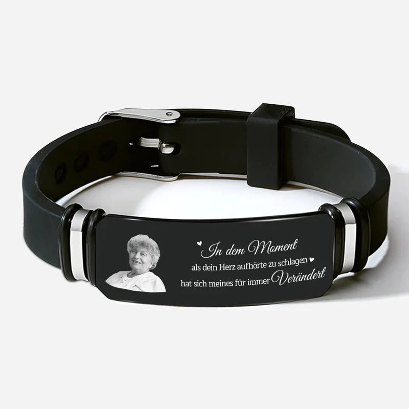 Als Dein Herz Stillstand - Personalisiertes Geschenk | Armband Mit Foto zur Erinnerung