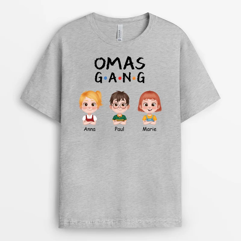 Mamas Gang Buntstifte Cartoon - Personalisiertes Geschenk | Mama T-Shirt