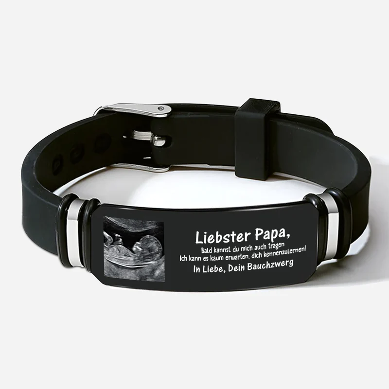 Liebster Papa - Personalisiertes Geschenk | Werdender Papa Armband mit Foto