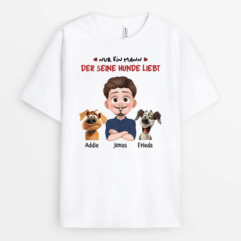 Einfach Ein Junge Der Seine Hunde Liebt - Personalisiertes Geschenk | Hunde T-shirts