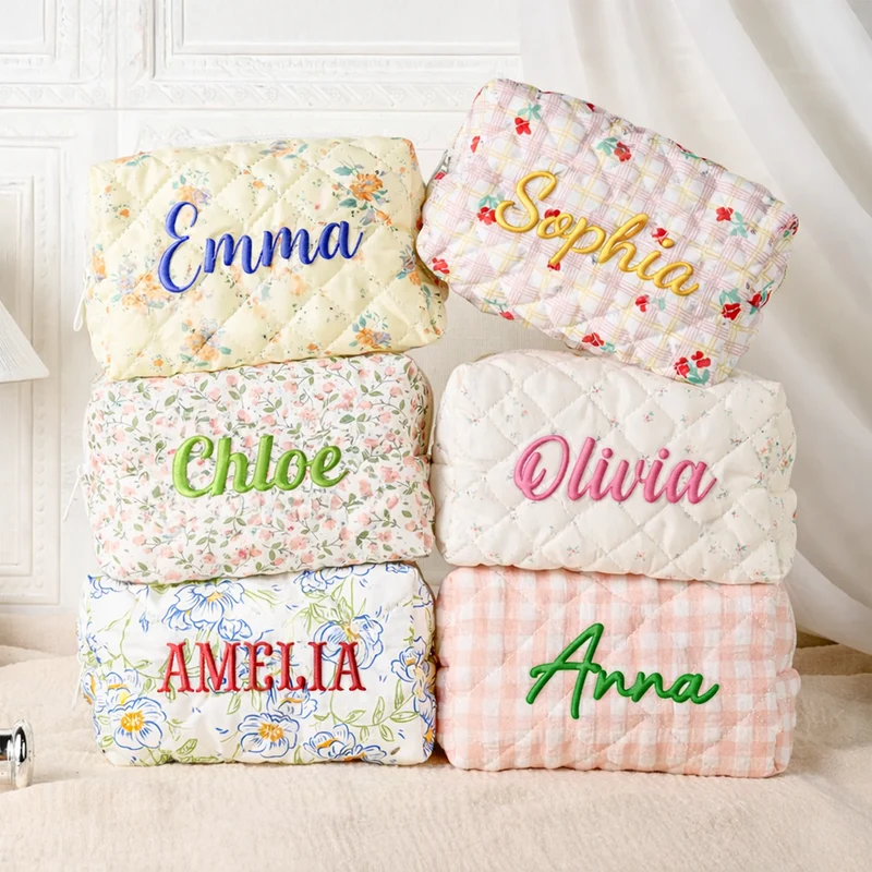 Name - Personalisiertes Geschenk | Kosmetiktasche Blumen
