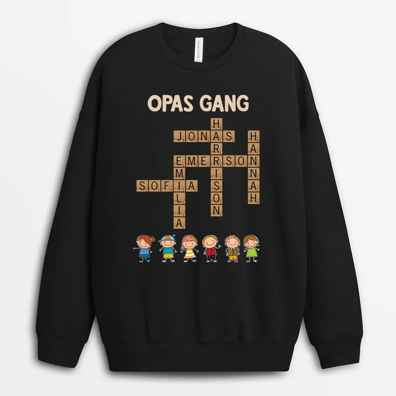 Opas/Papas Bande Mit Dem Kreuzworträtsel - Personalisiertes Geschenk | Pullover für Männer