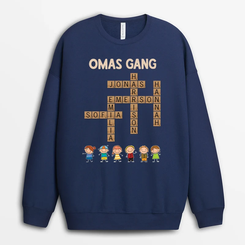 Opas/Papas Bande Mit Dem Kreuzworträtsel - Personalisiertes Geschenk | Pullover für Männer