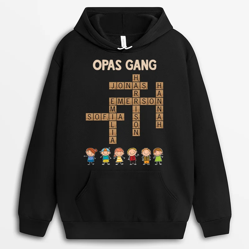 Opas/Papas Bande Mit Dem Kreuzworträtsel - Personalisiertes Geschenk | Hoodie für Männer