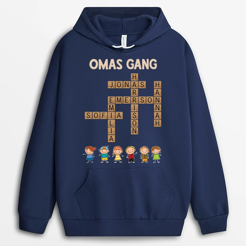 Opas/Papas Bande Mit Dem Kreuzworträtsel - Personalisiertes Geschenk | Hoodie für Männer