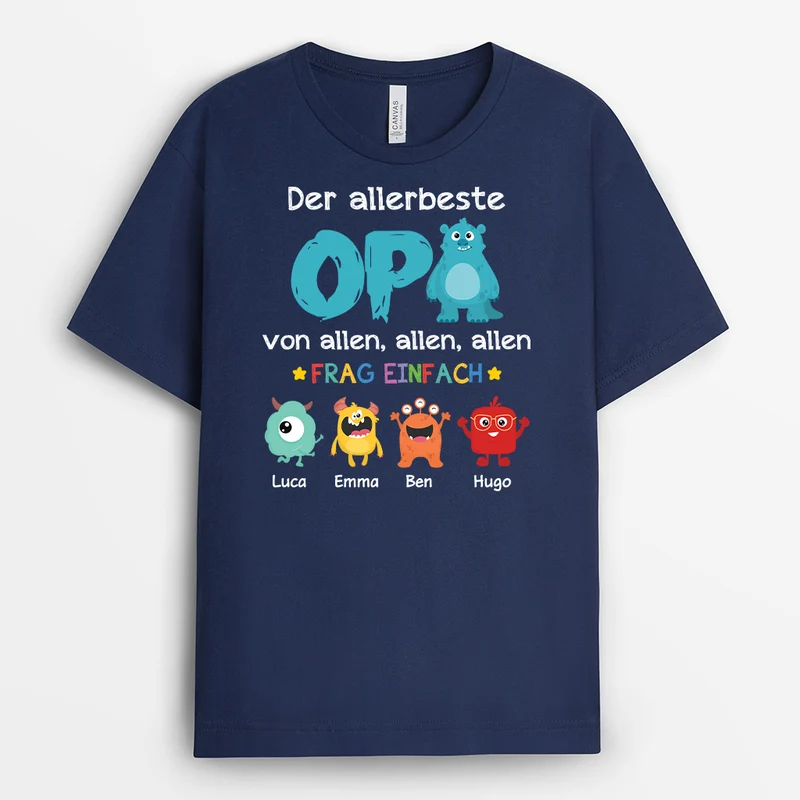 Der Beste Monster Papa Aller Zeiten Frag Einfach - Personalisiertes Geschenk | T-shirt für Papas