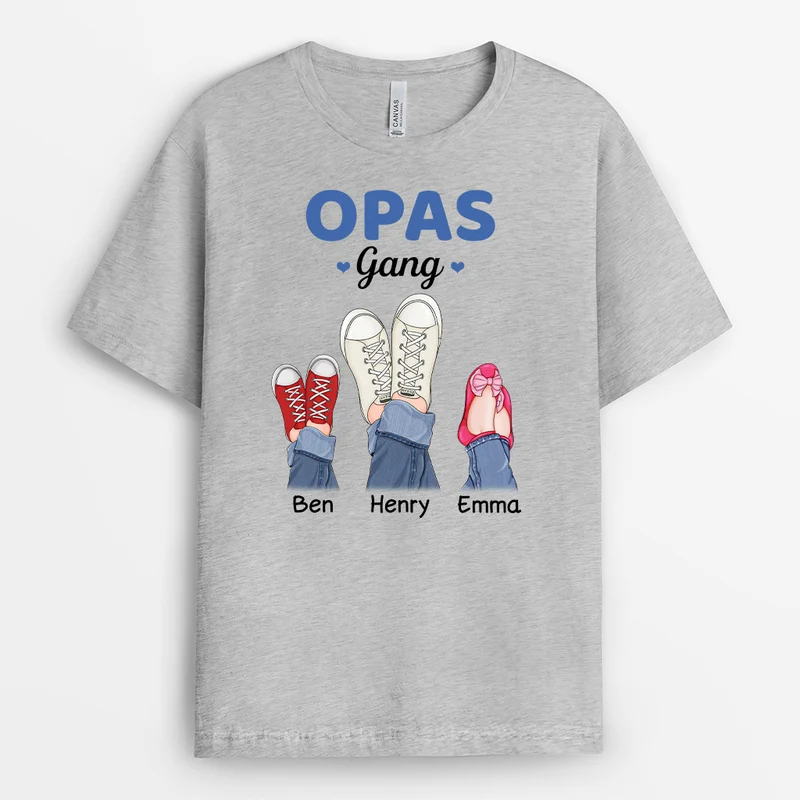 Papas Bande - Personalisiertes Geschenk | T-Shirt für Papas