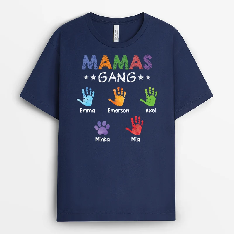 Papas/Opas Bande Hände - Personalisiertes Geschenk | T-shirt für Opas/Papas