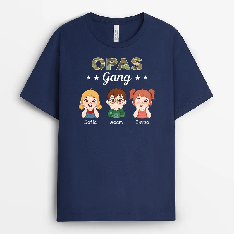 Papas/Opas Bande Das Heer - Personalisiertes Geschenk | T-shirt für Opas/Papas