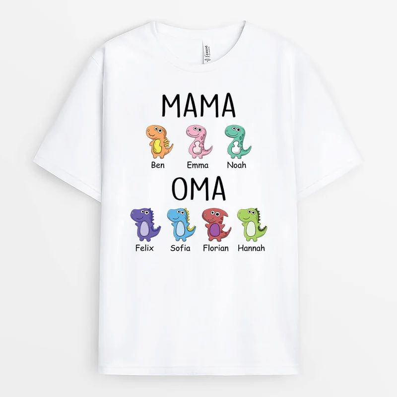 Papas/Opas Dinosaurier - Personalisiertes Geschenk | T-shirt für Opas/Papas