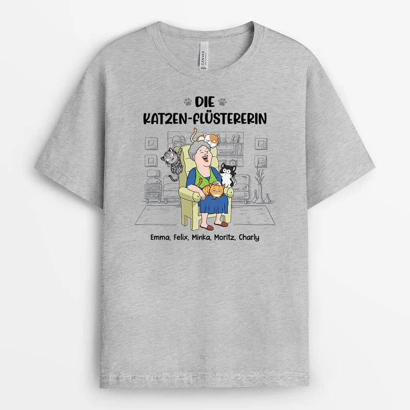 Der Katzen-Flüsterer - Personalisiertes Geschenk | T-Shirt für Katzenliebhaber